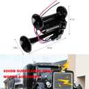 12V Car Air Horn, 120 DB Super Loud Dual Trumpets Electric Train Horn Kit with Compressor, Universal Dual Trumpet Air Horns for Cars Trucks Motorcycles Boats Speaker (Black)