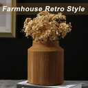 Farmhouse Vase for Home Decor, Vintage Rustic Terracotta Flower Vase Suitable for Home Decor, Living Room, Shelf, Dining Table. 7IN. Ochre