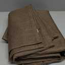 Faux Linen Full Blackout Curtains Vertical Drapes for Patio Sliding Glass Door,Back Tab Pinch Pleated Window Treatment Curtains,W84 x L96,2 Panels Set,Chocolate Brown