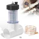 104-D Replacement 2'' Pool Inline Zinc Anode with Copper Wire, Sacrificial Anode for Saltwater Pool