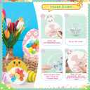 36 Pack Easter Candy Holder Cards - DIY Bunny Chick Egg Style with Plastic Domes, School Classroom Party Favors