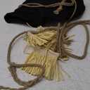 Nicky Bigs Novelties 11PCS Scarecrow Costume Accessories Wizard Scarecrow Costume with Hat for Adult Women Men for Halloween (Black/Brown)