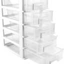 5 Tier Plastic Drawer Type Closet,Portable Storage Cabinet Sundries Storage Cosmetics Jewelry Storage Box for Home OfficeWhite (Size 1-4)