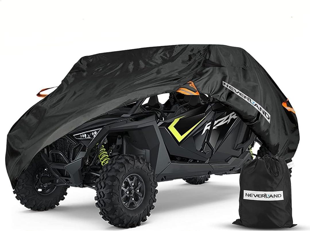 NEVERLAND UTV Cover Waterproof - All Weather Protection UTV Cover Compatible with RZR Polaris Ranger Yamaha Rhino Can-Am Commander Defender Honda Pioneer Sxs (Large (4-6 Seater))