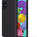 Case for Galaxy A51 5G, Dual Layer Hybrid Hard PC & Soft Silicone Gel Rubber Bumper Slim Fit, Black