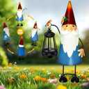 Solar Santa Claus Statue Garden Stake Lights forYard,Porch,Patio,Lawn,Solar Christmas Gnome Gifts for Women,Mothers Day,Christmas Housewarming