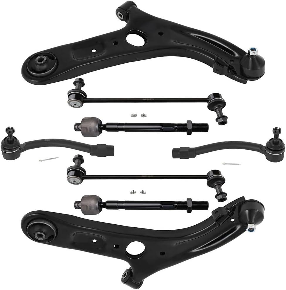 ASAPE Tie Rod End Control Arm Sway Bar End Link Ball Joint 8PCS Front Suspension Kit Fit for 2011-2016 for Hyundai Elantra
