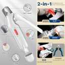 2 in 1 Dog Nail Clippers & Cat Nail Clippers Trimmers for Large Medium Small Dogs Cats Claw Trimmer Quick Sensor and Safety Guard USB Rechargeable Dogs Nail Trimmer with Catcher & 2 LED Lights