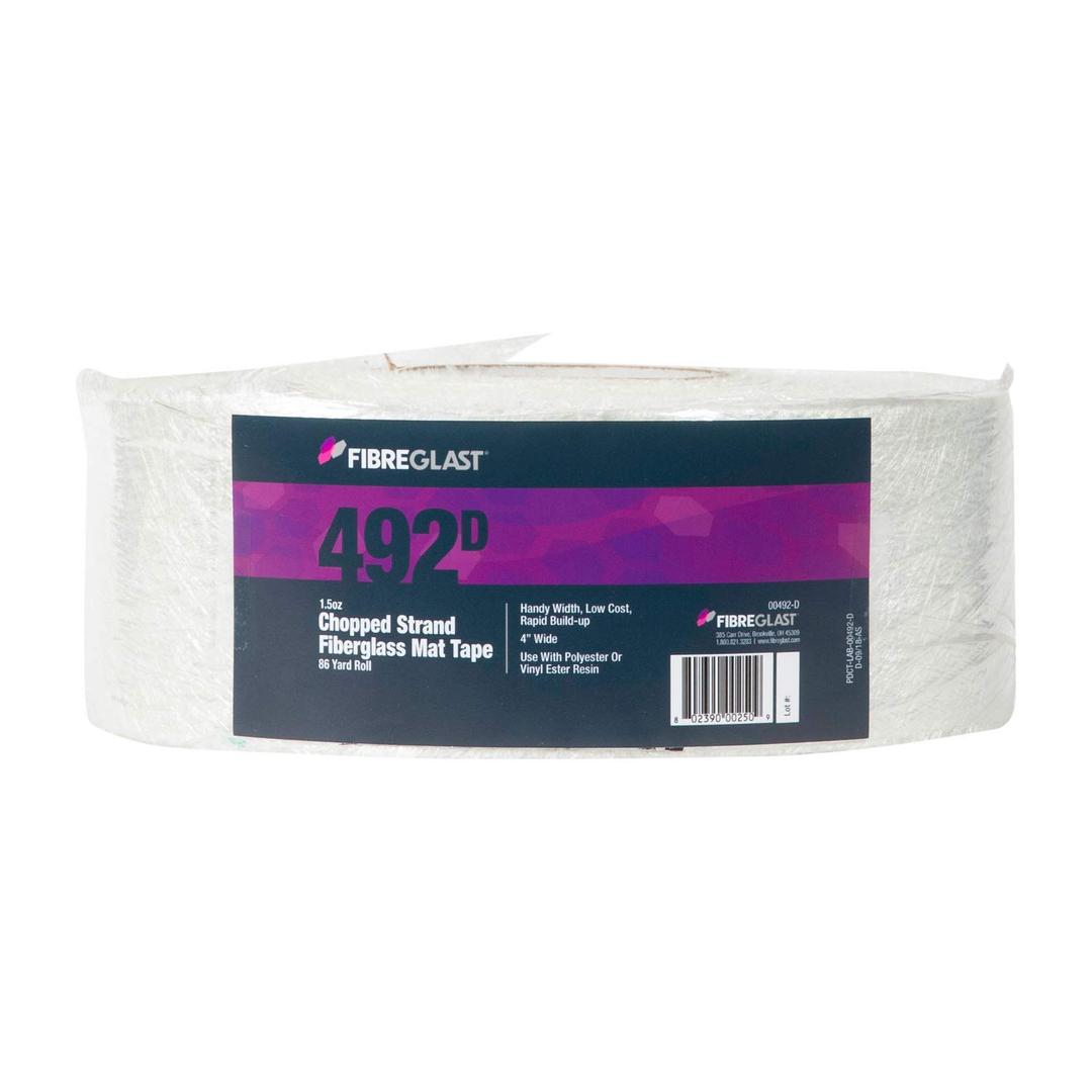 Fibre Glast Fiberglass Chopped Strand Mat Tape  Strong, Easy to Use & Lightweight Glass Fiber for Structural Reinforcement & Repair Kits  1.5 Ounces, 4 Inches Wide, 80 Yard Long Roll, Made in USA (Full Roll)