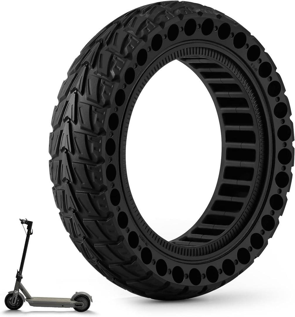 HAONAIMO E Scooter Tires,10x2.5 Inch Solid Tires,10 Inch Solid Replacement Wheels,60/70-6.5 Electric Scooter Solid Rubber Tires,Solid Tires for Ninebot Max G30/G30E/G30LP/Electric Scooter
