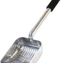 Cat Litter Scoop  Large Sized 2 in 1 Sifter and Scoop  Long Handled Litter Box Scooper  Aluminum Metal with Soft Grip Handle (16")