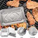 Waytiffer 30Pack 6415 Drip Pans Compatible with Weber Grills Spirit Gas Grills, Q Grills, Genesis and Genesis II LX 200 300 Series,Disposable Aluminum Foil BBQ Grease Trays, 8.5 x 6 Inch