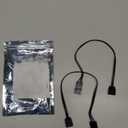 Angitu for 2pcs / lot Corsair Fan RGB ARGB Adapter Cable with Black PET Sleeved HD LL120 140 QL 3Pin 4Pin Fan to 5V 3Pin RGB LED Cable 50cm (RGB-3Pin Female Black Sleeved)