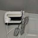 5-Speed Electric Hand Mixer, 800W Handheld Mixer with Turbo for Baking & Cooking, Kitchen Food Mixer with Storage Case & 6 Stainless Steel Attachments (2 Beaters, 2 Dough Hooks, 2 Whisks)-White