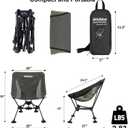 Wildhiker Ultralight Backpacking Chair Compact Camping Chairs for Adults with Pouch, Weighs 2.8 lbs with Anti-Sinking Large Feet for Beach, Hiking, Motorcycle, Travel, Festival Green
