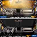 EcoNour 2-Piece Windshield Sun Shade for Jeep | Foldable Jeep Wrangler Sun Shade/Jeep Gladiator Sun Shade fit for Jeep Wrangler JL JLU 2018-2025 / Jeep Gladiator 2020-2025 | Keeps Car Interior Cooler (X-Small)
