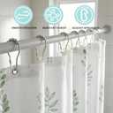 2 x Shower Curtain Hooks 24 Pack,Metal Ball Shower Rings Rust Proof with Rollers,Smooth Glide Shower Hooks for Bathroom,Decorative Shower Curtain Hangers for Curtains