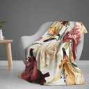 Rose Watercolor Flowers Baby Blanket Ultra Soft Throw Blanket All Season Warm Light Weight Cozy Plush Blankets for Home Bedroom Sofa Chair Travel, 40"X30"