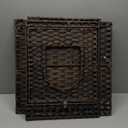 Snughome Cat Litter Box Enclosure Furniture Hidden with Litter Mat, Hidden Cat Washroom Furniture with Door, Handwoven Rattan Cat Washroom Box, Indoor Pet House for Living Room, Bedroom (Brown) (20.87"L x 16.93"W x 22.44"H)