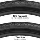yeesport 2 PCS 700 x 38C Bike Tires and 2 PCS 700 x 35/43C Bike Inner Tubes with Valve 48mm, Plus 2 Tire Levers, Foldable Replacement Tires for Road Bicycle11