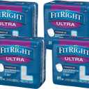 FitRight Ultra Adult Incontinence Underwear, Heavy Absorbency, Large, 40 - 56, 4 Packs of 20 (80 Total)