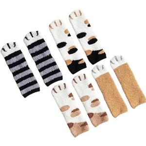 Cat Paw Socks for Women - Cute Warm Thick Winter Slipper Socks, Cozy Floor Sleep Socks for Women