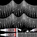 Rhinestone Fringe with Glue, Rhinestone Tassel Trim, Sparkling Sliver Diamond Crystal Tassel Fringe Trim Chain for Jeans Jacket Wedding Dress Cowgirl Outfit Belt Female Jewelry (1 Yard)