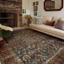 Loloi Chris Loves Julia Jules Collection JUL-10 Ocean/Spice 5'-0" x 7'-6", .13" Pile Height, Area Rug