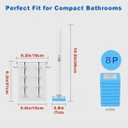 2 x Toilet Brush for RV, Small Space & Bathroom, Disposable Cleaning System with Hanging Holder - 8 Refill Heads, Sturdy Wand & Storage Case