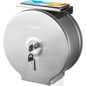 Gorlary Commercial Jumbo Toilet Paper Dispenser with Lock, Silver