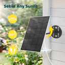 Solar Panel, Type-C Charger, IP65 Waterproof for Outdoors, 3W Continuously Power Supply, 360° Swivel Bracket