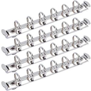 4pcs A6 Notebook 6-Ring Binder Mechanism Holes 0.59inch Metal Loose Leaf Binders Spines Combs for Binder Planner Folder Planner Accessories