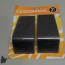 Large Rubber Door Stoppers Wedge for Bottom of Door, Tall up to 2 Inch, 2-Pack Non-Slip Doorstops for Floor, Black Big Sturdy Doorstop for Home Office School Commercial Use