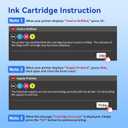 923 Ink Cartridges Combo Pack for HP Printers Replacement for HP 923 HP923 Ink Cartridge Work for OfficeJet Pro 8130e 8125e 8120e 8135e 8138e 8139e 8122e 8120 8122 8123 Printer Without Chip (4 Pack)