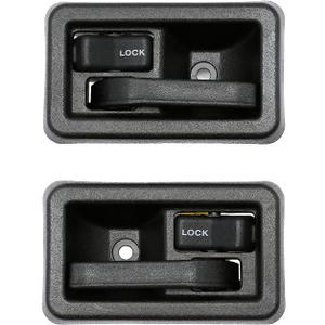 Gledewen Interior Door Handles (Pair), Compatible with Jeep Wrangler 1987-1996 YJ, 1997-2006 TJ, Inside Front Left Driver & Right Passenger Side | Replaces# 79540, 79541 Inner Handle Set