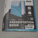 Dunwell Presentation Binder 60-Pocket, Displays 120 Pages, 8.5x11 Portfolio Binder with Plastic Sleeves, Storage and Organizer for Documents, Photos, Kids Artwork, Projects, Recipes (Aqua)