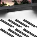 8-Packs 5W 12inch LED Hardscape Paver Lighting,12V AC/DC Low Voltage Retaining Wall Lights, Landscape Lighting,5000K Daylight White Outdoor Step Light,50,000 Hours Lifespan-Black