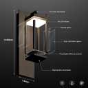 Outdoor Wall Sconce, Exterior Waterproof Wall Lanterns,Modern Black Exterior Light Fixture with Clear Glass Shade, Anti-Rust Outdoor Wall lamp for Patio Front Door Entryway Garage