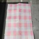 Pink Checkered Area Rugs for Living Room/Bedroom, 2'x3' Area Rug Non-Slip, Pink White Buffalo Plaid Kids Room Area Rug Washable Accent Floor Carpet Runner Indoor Outdoor