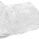 FIFU Bathroom Runner Rug 24" W x 60" L, Bath Mats for Bathroom, Bedroom & Kitchen, Non-Slip Rubber Latex Backing, Comfort & Soft Shower Bathmat & Carpet for Sink, Home & Hallways, White