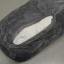 Round Cylinder Bolster Pillow with Removable Velvet Cover, Tube Roll Cervical Pillow for Head, Neck, Back and Legs Support, 13" x 6", Grey