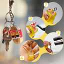 100Pcs 1 Inch Key Ring Bulk 25mm Keychains Set with Chain and Open Jump Rings, Key Chain Rings Assorted for Jewelry Making, DIY Crafts, Car Keys