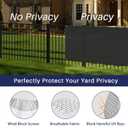 Windscreen4less 6'x50' Privacy Fence Screen Heavy Duty Windscreen Fencing Mesh Fabric Shade Net Cover for Outdoor Wall Garden Yard Pool Deck Black