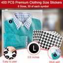 100PCS 10"x13" T-shirt Packaging Bags with Cardboard and Clothing Size Stickers, 10x13 inch Frosted Zipper Plastic Bags for Clothing, T-shirt Package Set