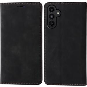 ZZXX for Samsung Galaxy A13 5G Case Wallet with [RFID Blocking] Card Slot Photo Fram Kickstand Magnetic Soft Leather Flip Fold Case for Samsung Galaxy A13 5G Wallet Case(Black-6.5 inch)