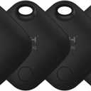 Air Tracker Tags 4 Pack (iOS Only, Not for Android) Bluetooth Luggage Tracker Tags Works with Apple Find My, Key Finder and Item Locator for Luggage, Backpack, Suitcases, Replaceable Battery