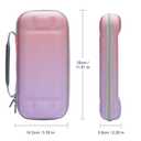 FIWWAT Switch 2 Case Carrying Case- for Nintendo Switch 2 2025 Accessories, Hard Shell Protective Cover Travel Bag with 12 Game Card Slots, for Girls Cute, Pink+Purple