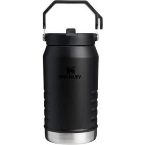STANLEY IceFlow 2.0 Flip Straw Jug with Handle 64 oz | Twist On Lid and Flip Up Straw | Leakproof for Travel and Sports | Insulated Stainless Steel | BPA-Free | Black 2.0