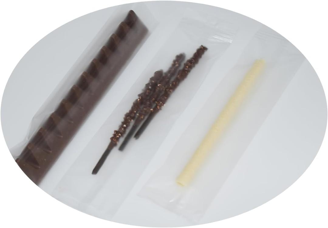 2 x Pretzel Rod Bags 2x10", 100pcs Heat Seal Bags Pretzels Individual Bag, Matte