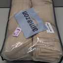 TWODRAPES Dark Flax Linen Curtains 120 Inches Long for Living Room Bedroom Pinch Pleated Back Tab Privacy Curtains 120 Inch Length 2 Panels Light Filtering Greige Tan Brown Farmhouse Drapes 10 FT, Grey Beige, 40"W x 120"L (Pack of 2)